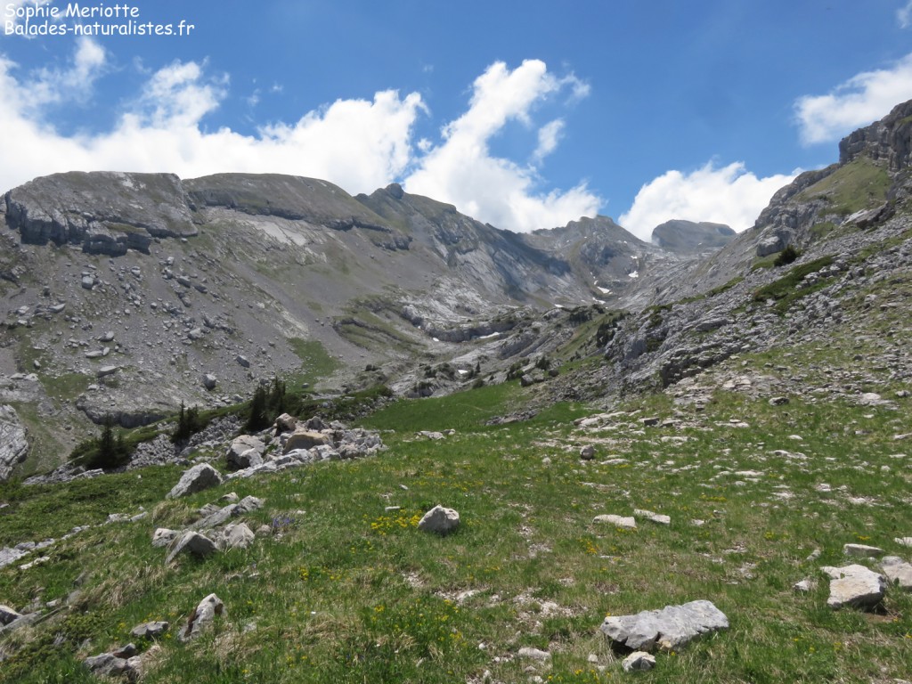 Chemin vers le col des deux soeurs