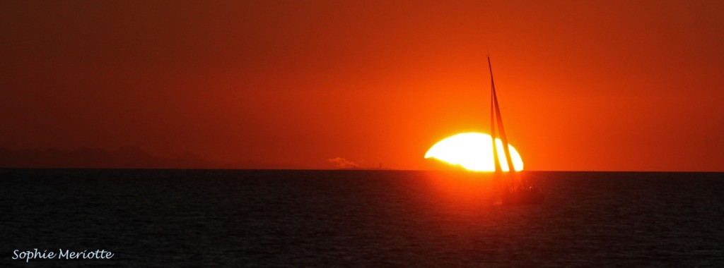Soleil couchant sur le Canigou